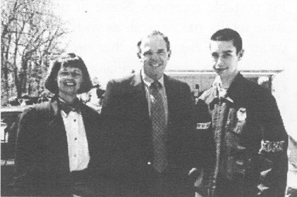 Davis-Wiebelt, Gaffney, congratulate Eagle Scout Andrew Jones