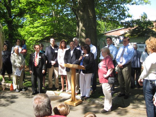 This Place Matters campaign in front of Tesla lab.