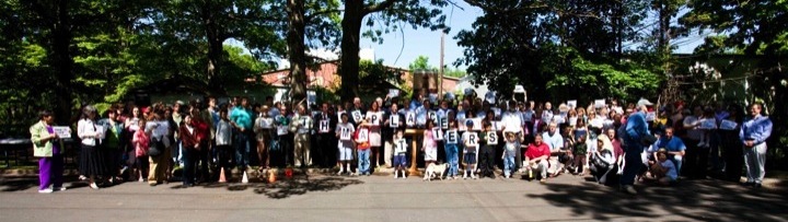 This Place Matters Campaign in front of Tesla lab